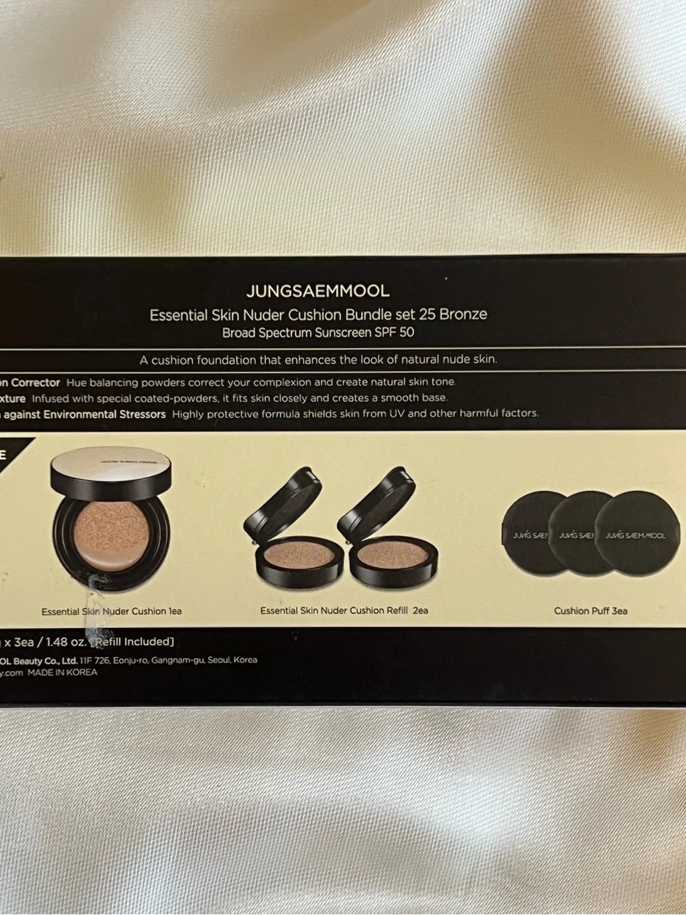 JUNG SAEM MOOL Essential Skin Nuder Cushion Bundle Set – 25 Bronze